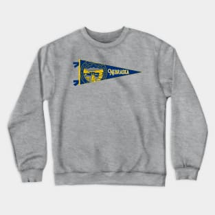 Nebraska Flag Pennant Crewneck Sweatshirt